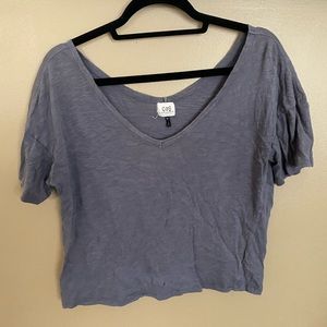 Pacsun Dark Grey Crop Shirt